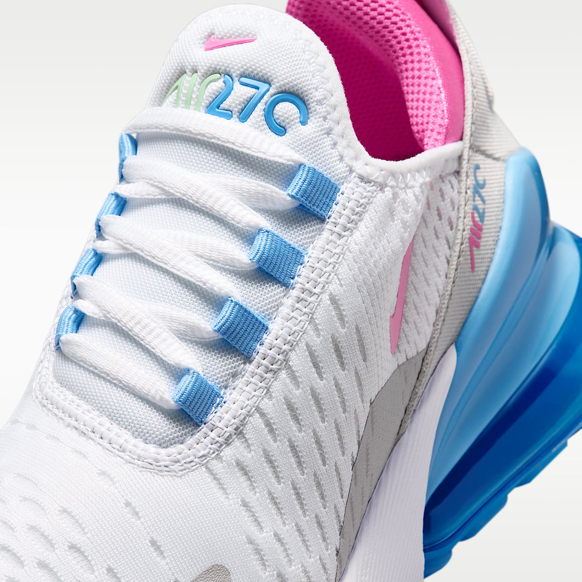 Nike Air Max 270 – Blanco/Azul fútbol/Verde ártico/Rosa paleta – vista 7