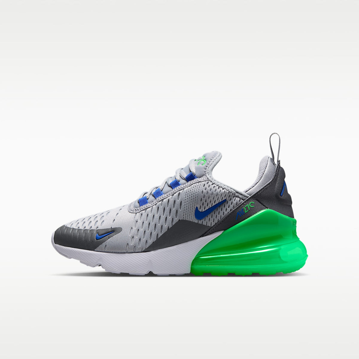 Nike Air Max 270 – Gris lobo/Gris humo/Verde chispa/Azul carrera – vista 1