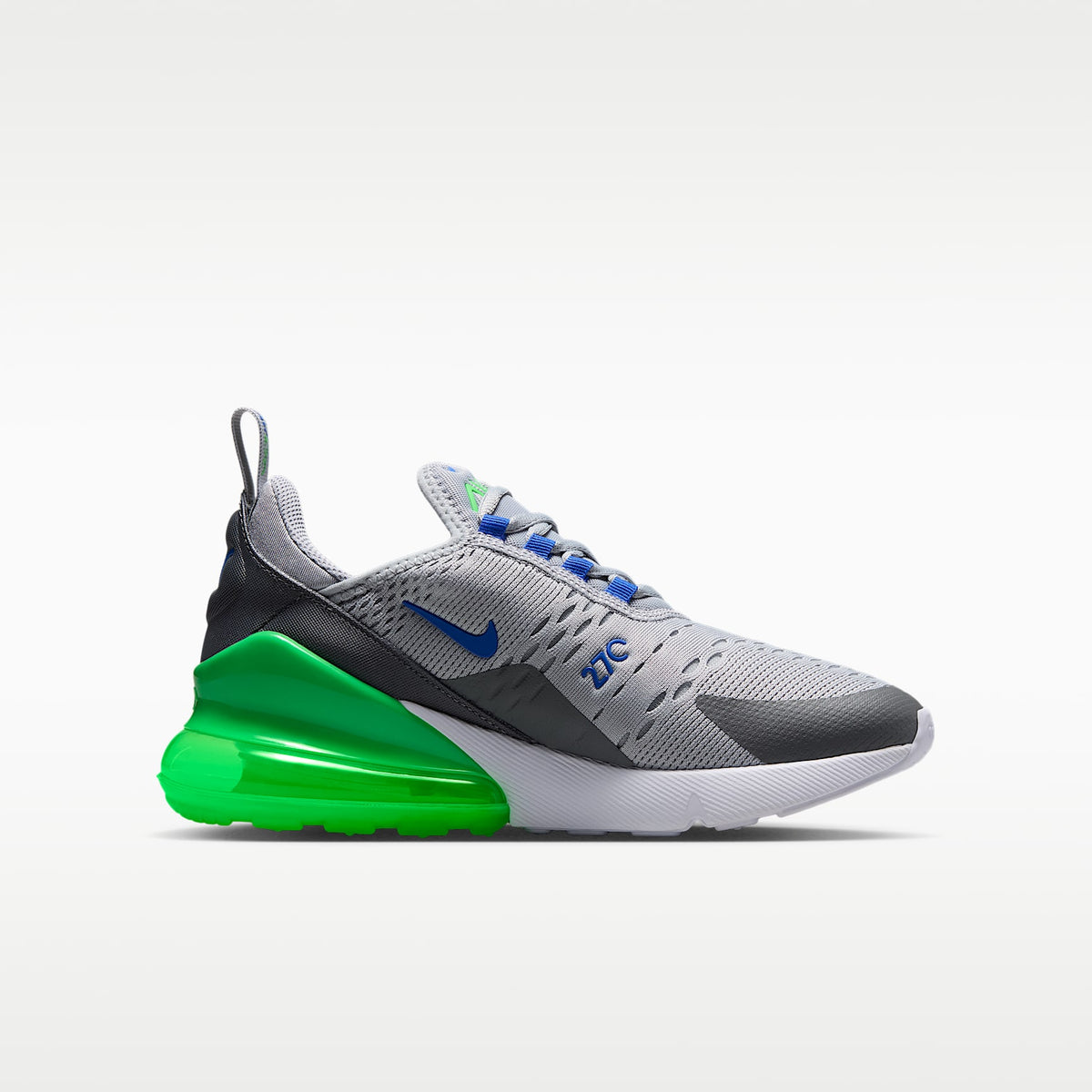 Nike Air Max 270 – Gris lobo/Gris humo/Verde chispa/Azul carrera – vista 3