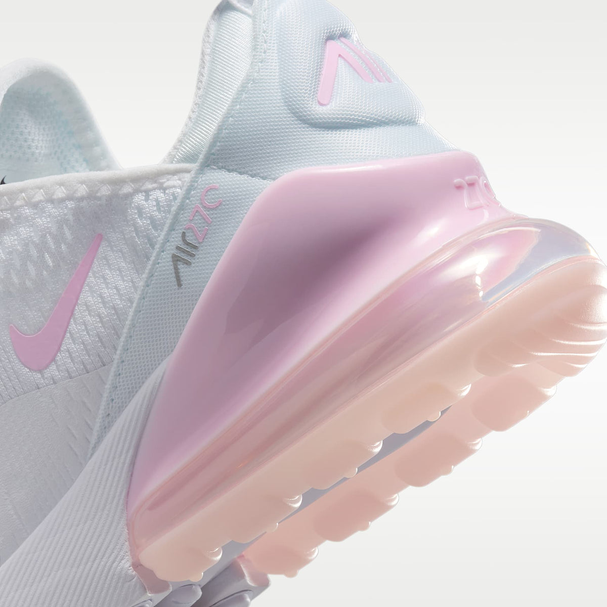 Nike Air Max 270 – Blanco/Gris humo claro/Espuma rosa – vista 8