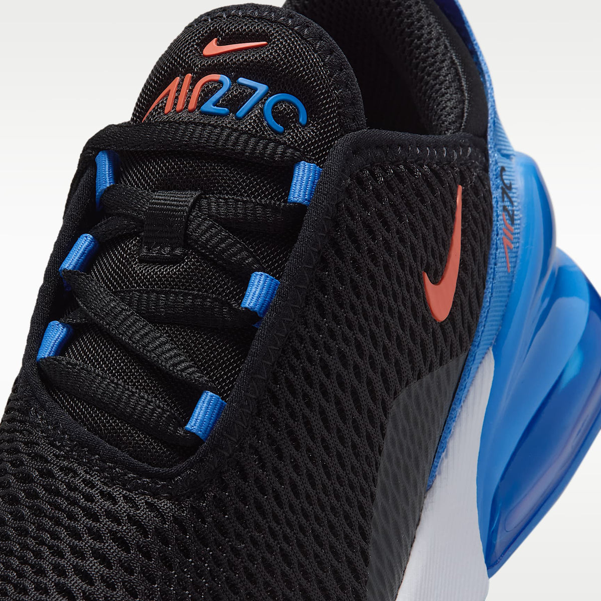 Nike Air Max 270 – Negro/Azul cristal/Blanco/Naranja césped – vista 7