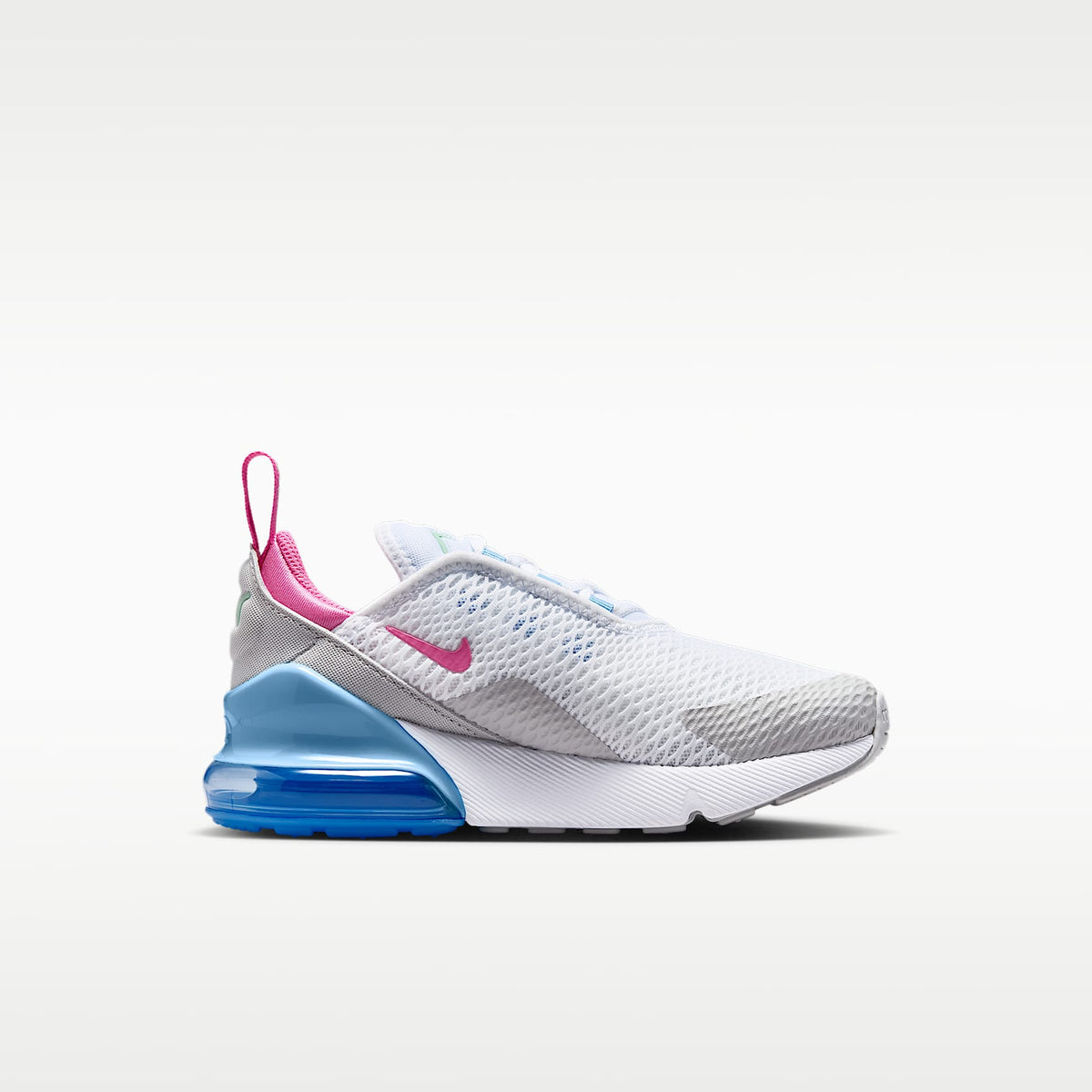Nike Air Max 270 – Blanco/Azul fútbol/Verde ártico/Rosa paleta – vista 3
