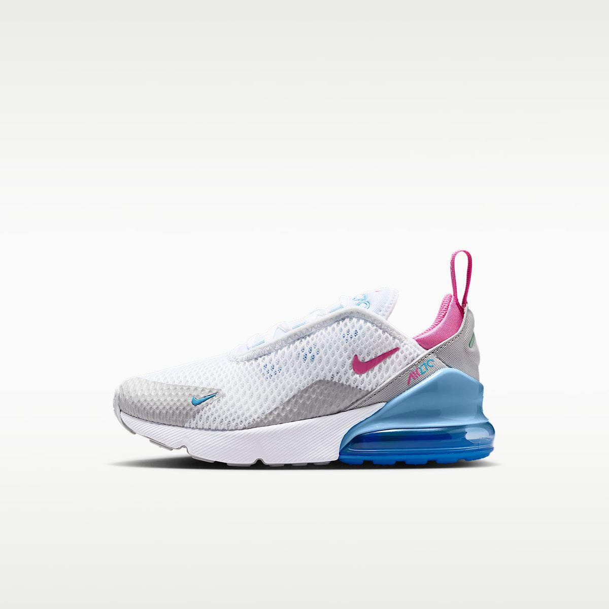 Nike Air Max 270 – Blanco/Azul fútbol/Verde ártico/Rosa paleta – vista 1