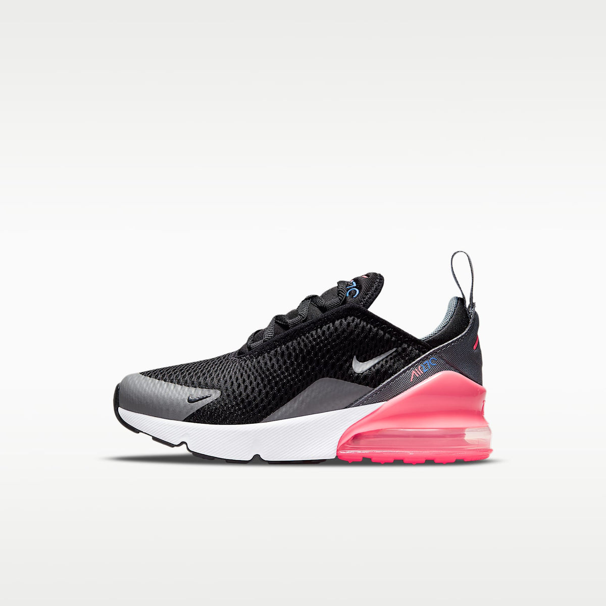Nike Air Max 270 – Negro/Gris humo/Puesta de sol pulso/Plata metalizado – vista 1