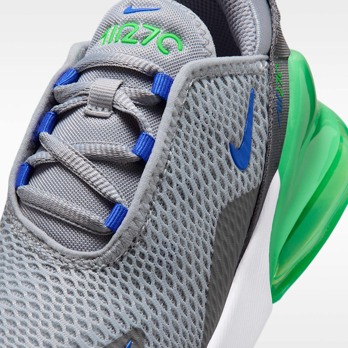 Nike Air Max 270 – Gris lobo/Gris humo/Verde chispa/Azul carrera – vista 7