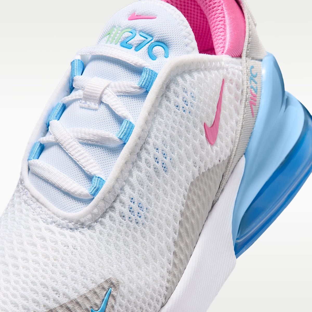 Nike Air Max 270 – Blanco/Azul fútbol/Verde ártico/Rosa paleta – vista 7