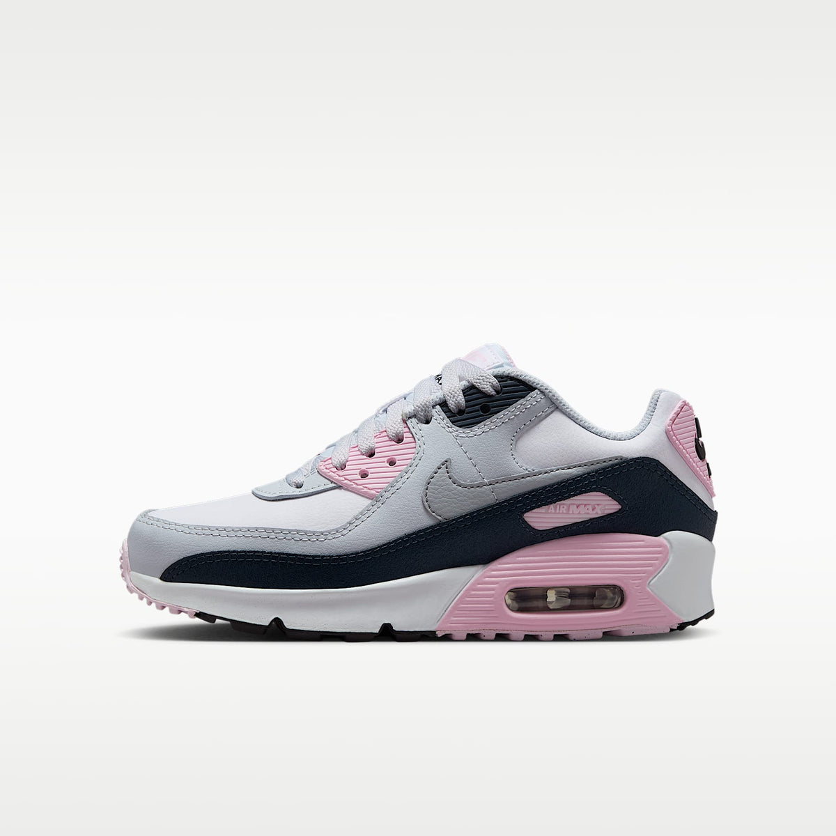 Nike Air Max 90 LTR – Blanco/Espuma rosa/Azul marino militar/Gris lobo – vista 1