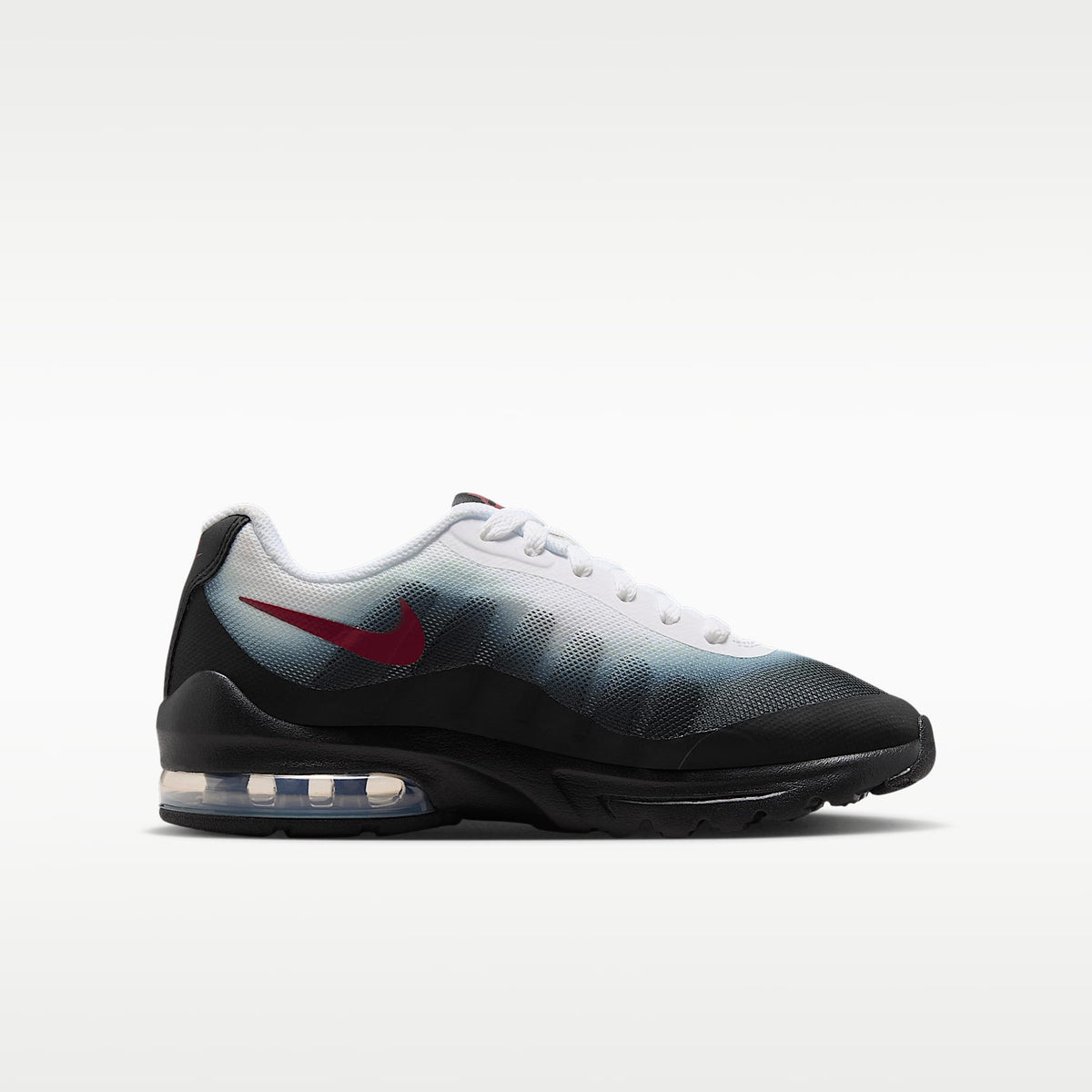 Nike Air Max Invigor – Blanco/Negro/Gris humo/Rojo duro – vista 3