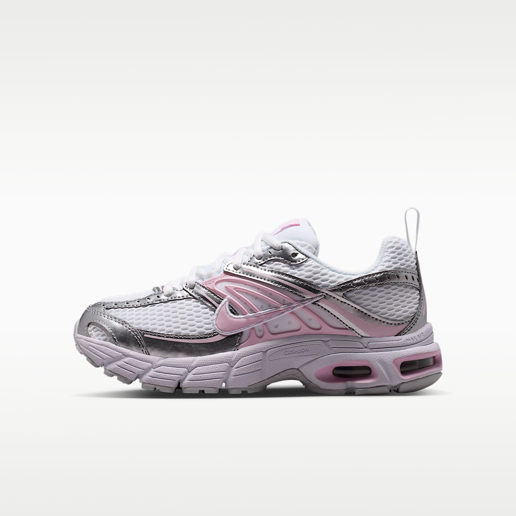 Nike Air Max Moto 2K – Blanco/Platino puro/Plata metalizado/Espuma rosa – vista 1