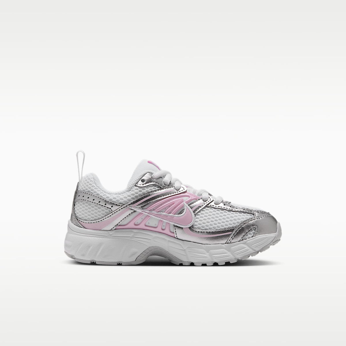 Nike Air Max Moto 2K – Blanco/Platino puro/Plata metalizado/Espuma rosa – vista 3
