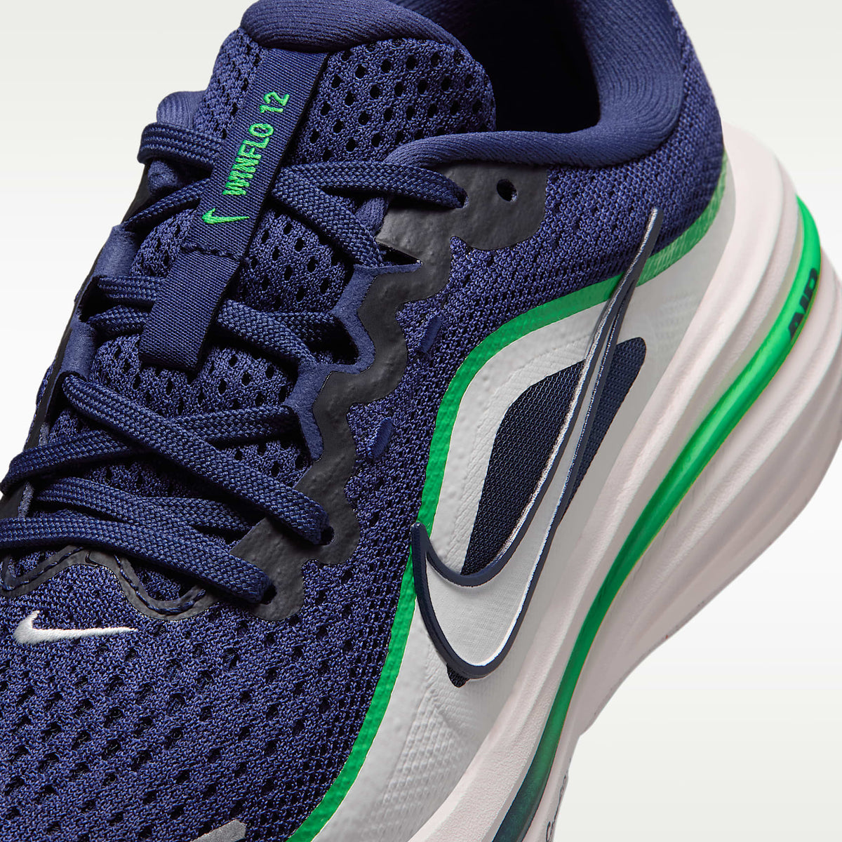 Nike Winflo 12 – Azul marino medianoche/Verde chispa/Blanco cumbre – vista 7