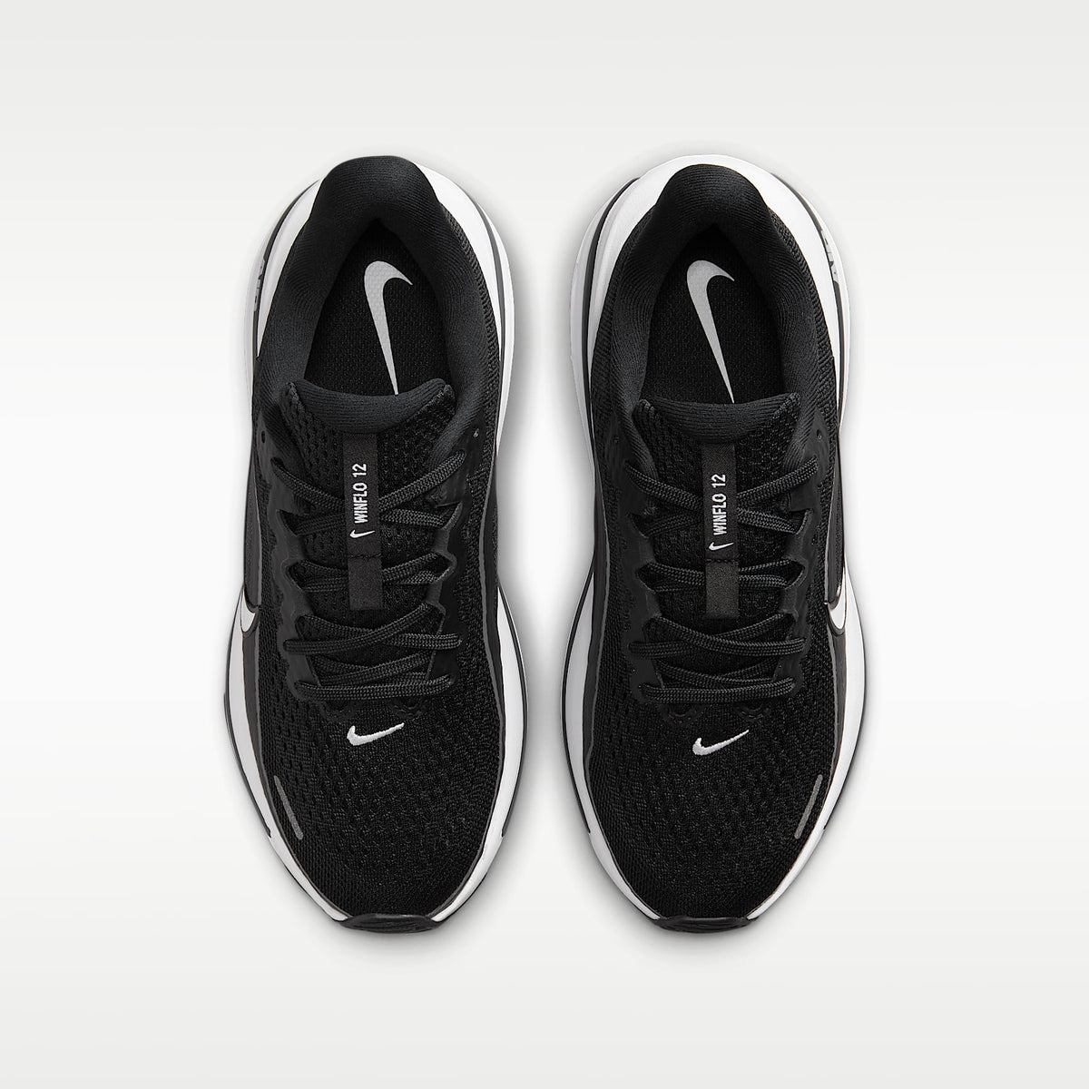 Nike Winflo 12 – Negro/Gris humo oscuro/Blanco – vista 4