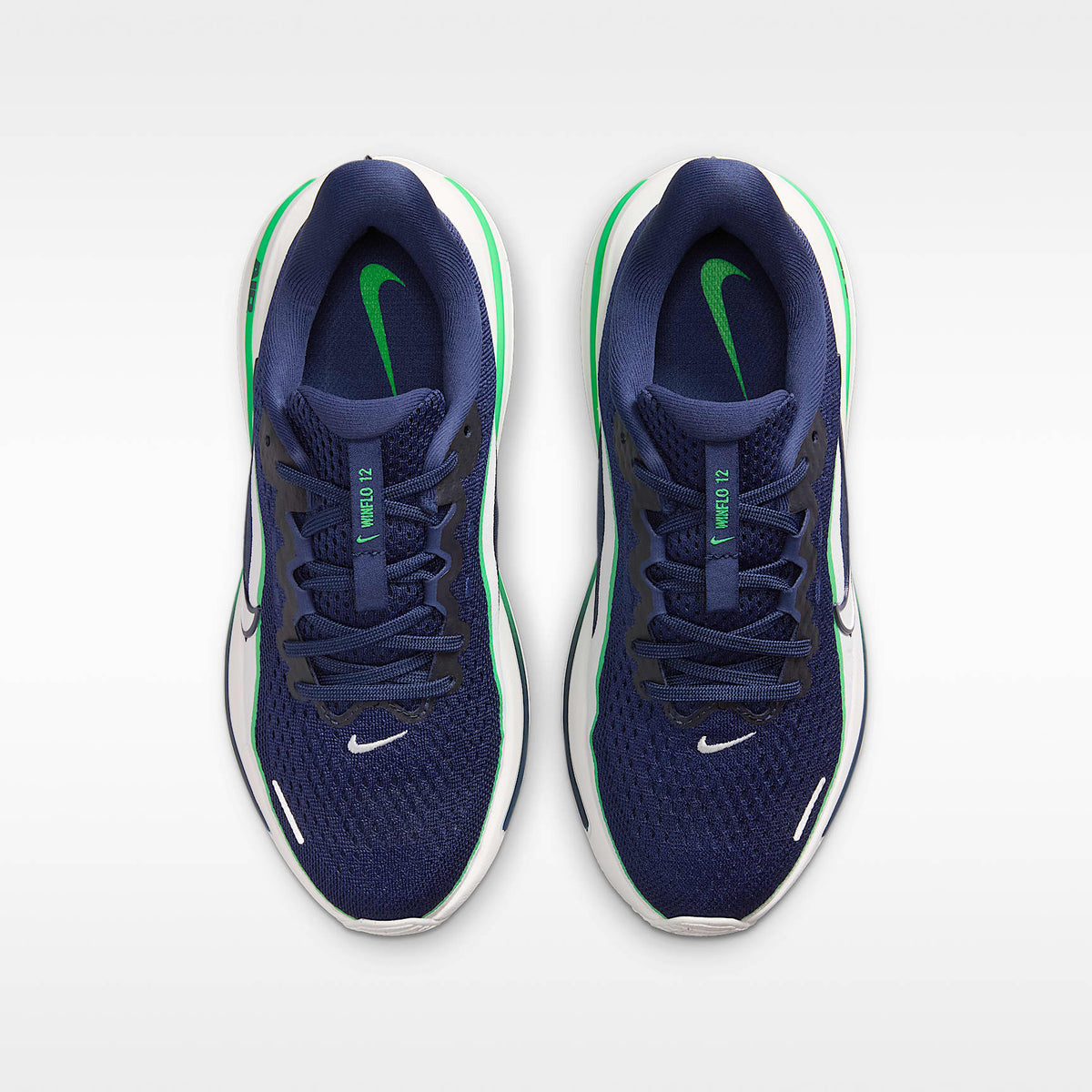 Nike Winflo 12 – Azul marino medianoche/Verde chispa/Blanco cumbre – vista 4