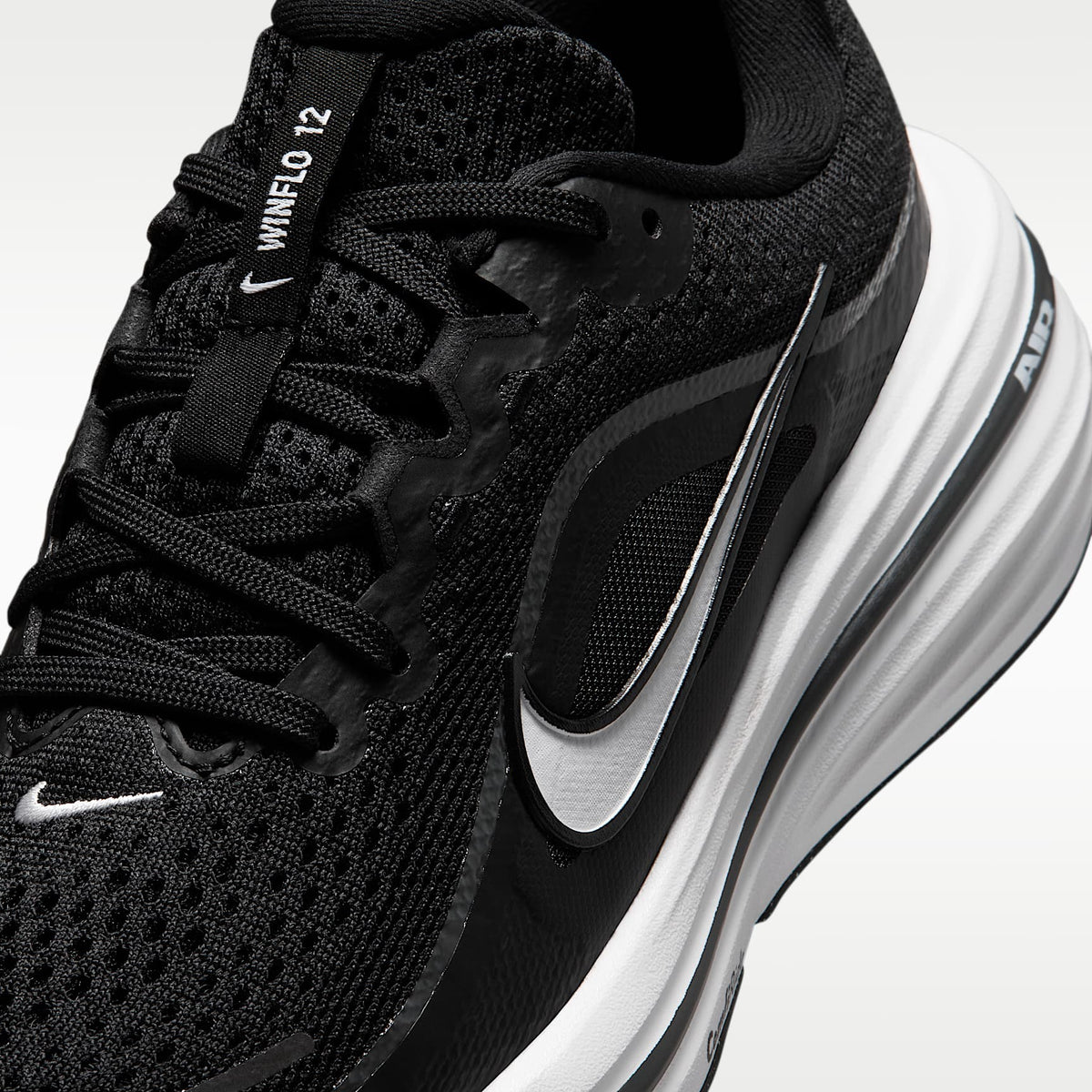 Nike Winflo 12 – Negro/Gris humo oscuro/Blanco – vista 7