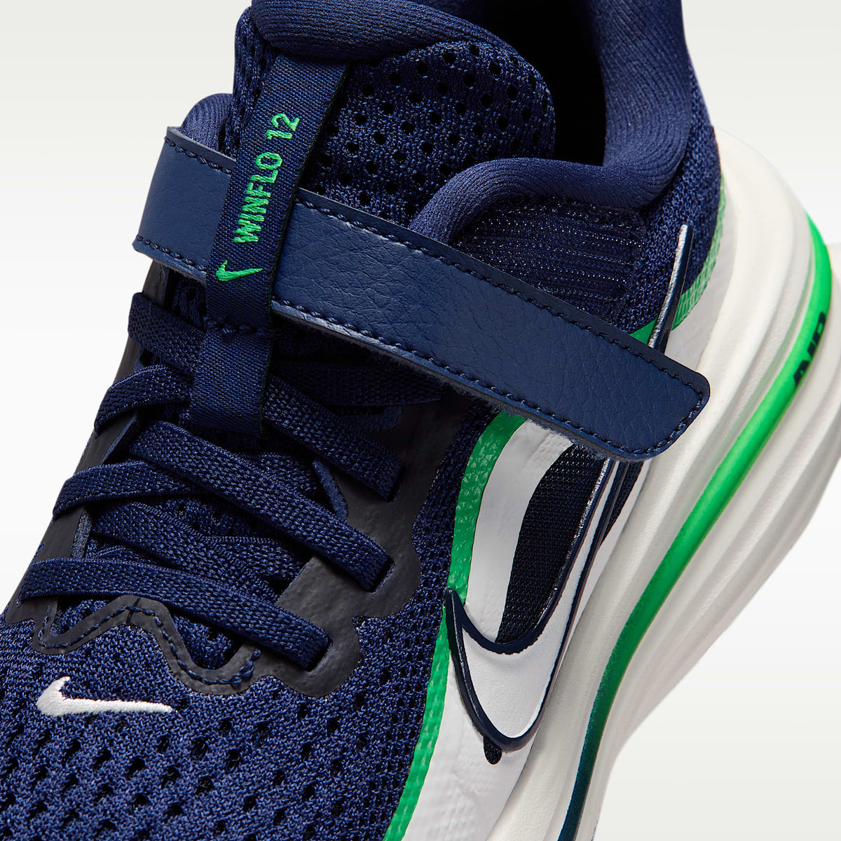 Nike Winflo 12 – Azul marino medianoche/Verde chispa/Blanco cumbre – vista 7