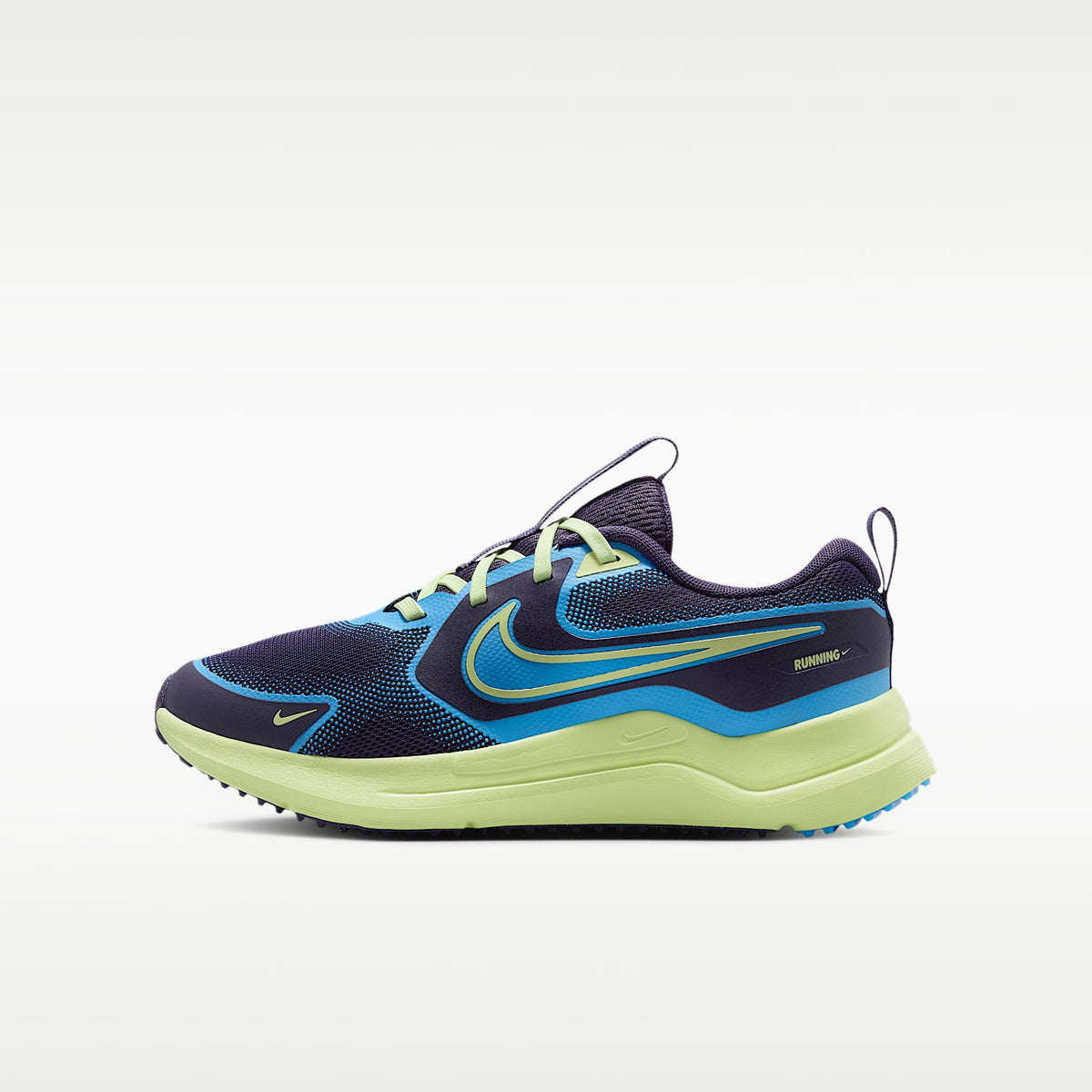 Nike Cosmic Runner – Pasa oscuro/Lima líquida claro/Blanco/Azul universitario – vista 1