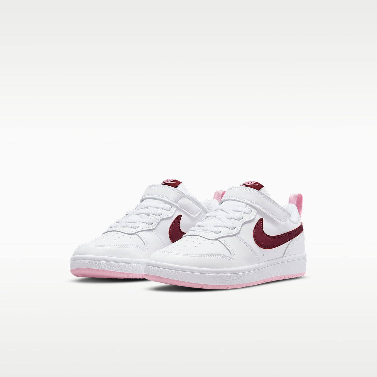 Nike Court Borough Low 2 – Blanco/Remolacha oscuro – vista 5