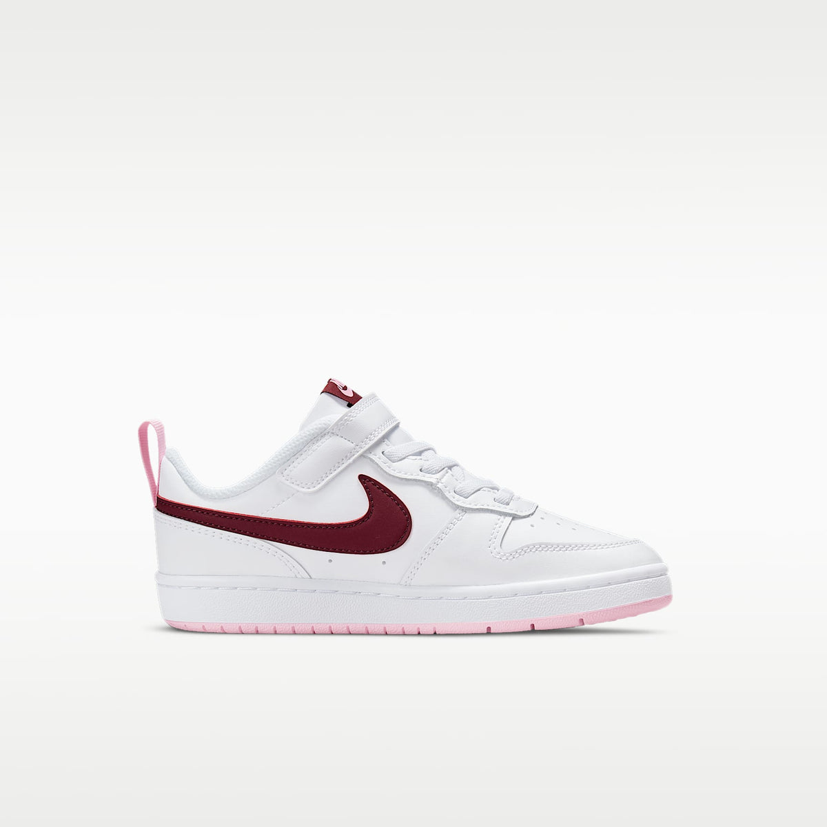 Nike Court Borough Low 2 – Blanco/Remolacha oscuro – vista 3
