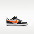 Nike Court Borough Low 2 – Blanco/Negro/Gris humo oscuro/Naranja total – vista 3