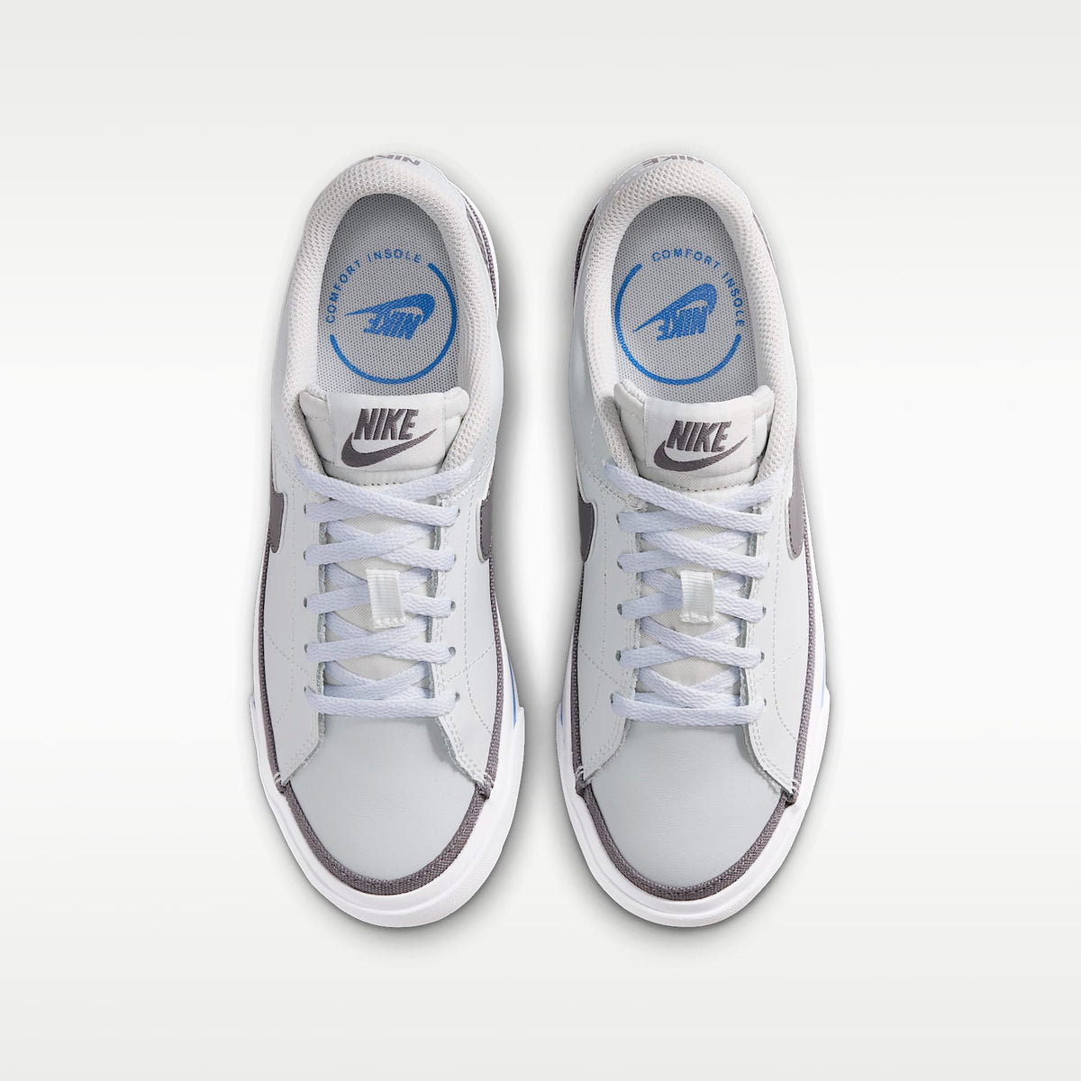 Nike Court Legacy – Blanco cáscara de huevo/Azul cristal/Blanco/Punta de Lápiz – vista 4