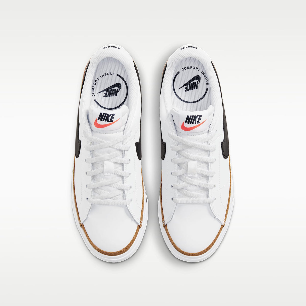 Nike Court Legacy – Blanco/Ocre desierto/Marrón claro goma/Negro – vista 4