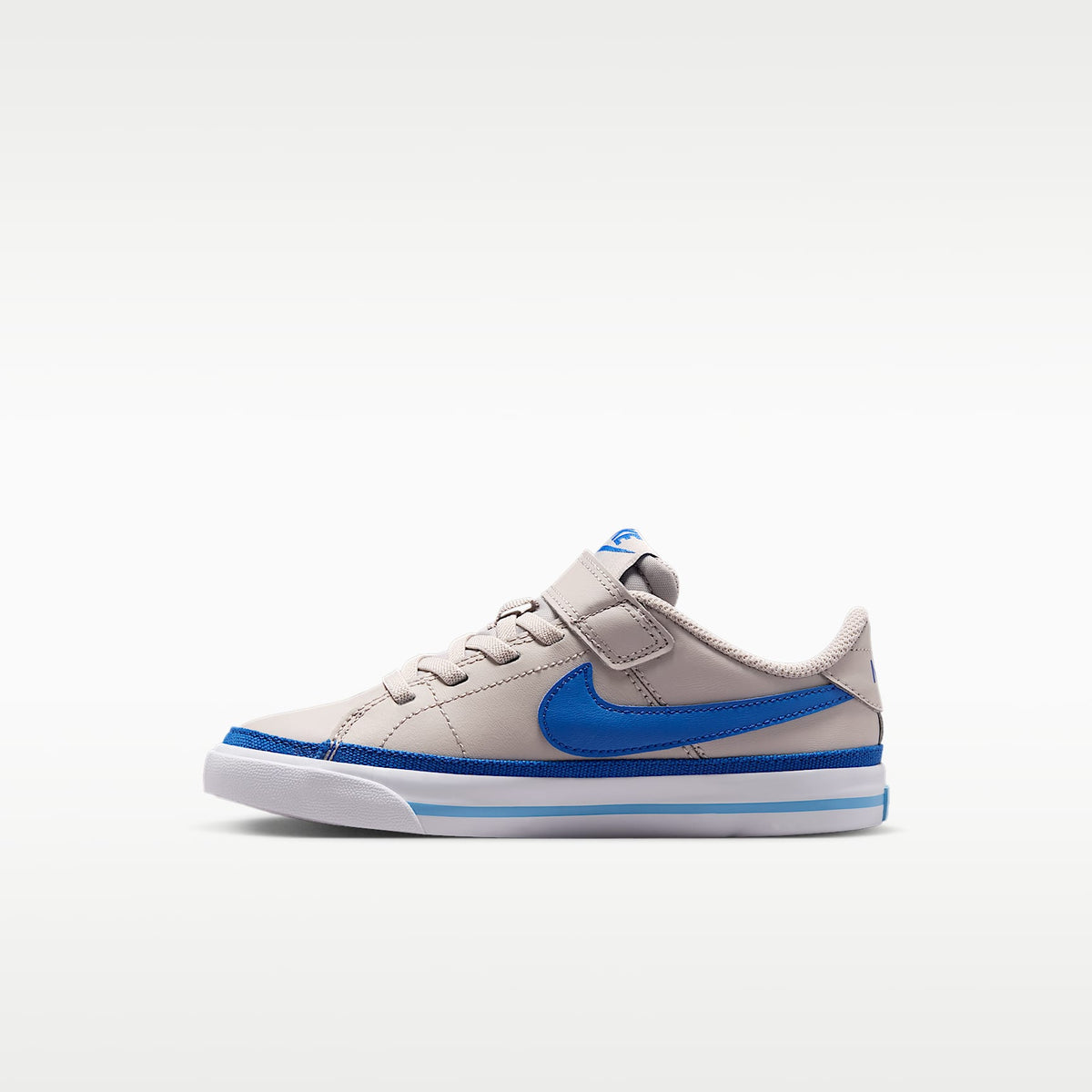 Nike Court Legacy – Gris partícula/Blanco/Azul fútbol/Royal juego – vista 1