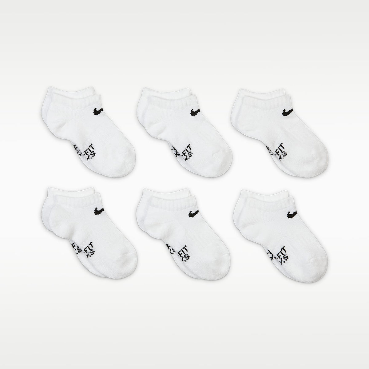 Calcetines invisibles para niños talla pequeña (6 pares) Nike Dri-FIT Performance Basics – Blanco – vista 3