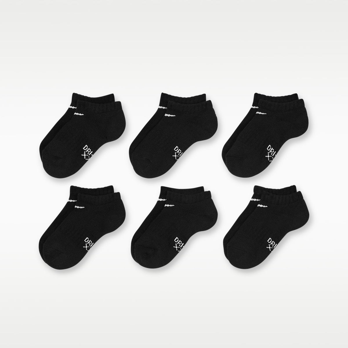 Calcetines invisibles para niños talla pequeña (6 pares) Nike Dri-FIT Performance Basics – Negro – vista 2