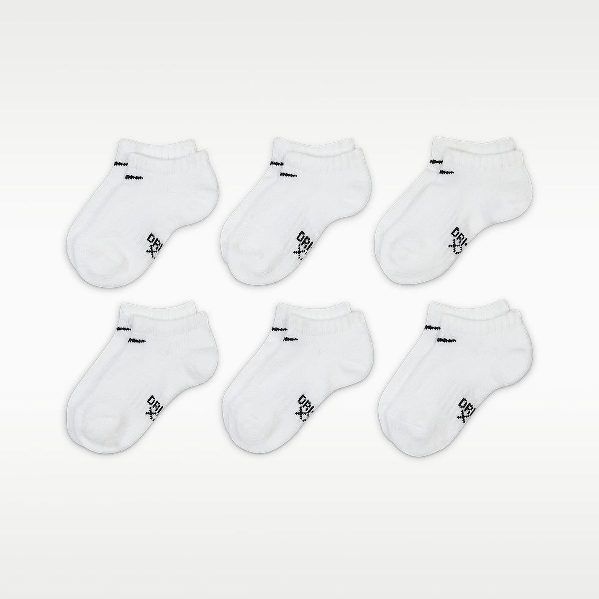Calcetines invisibles para niños talla pequeña (6 pares) Nike Dri-FIT Performance Basics – Blanco – vista 2