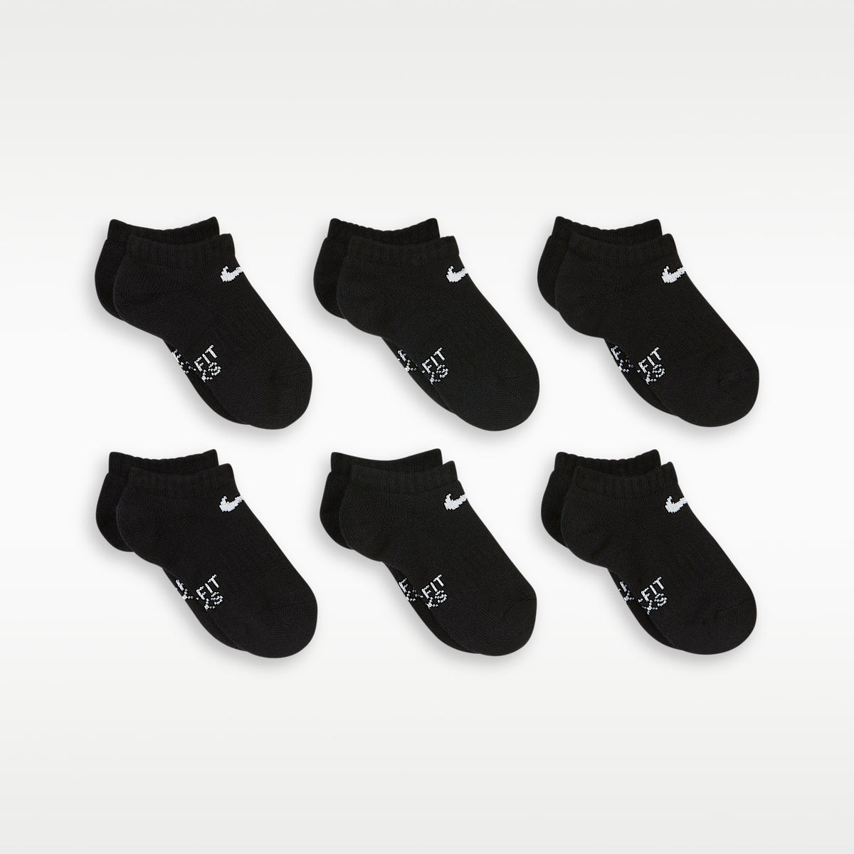 Calcetines invisibles para niños talla pequeña (6 pares) Nike Dri-FIT Performance Basics – Negro – vista 3