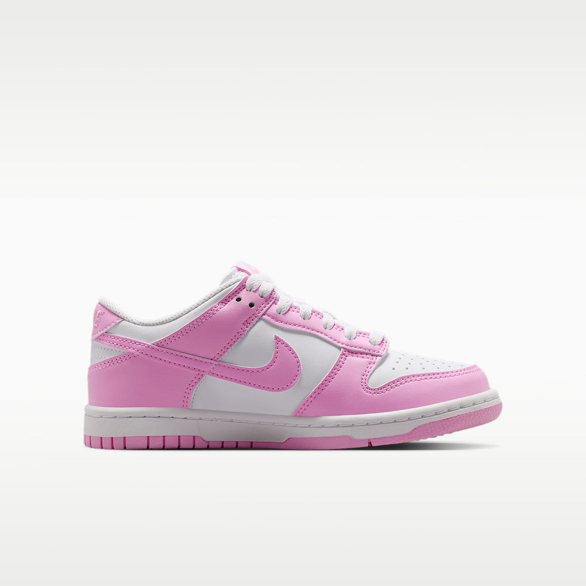 Nike Dunk Low – Blanco/Blanco/Blanco/Rosa amanecer – vista 3