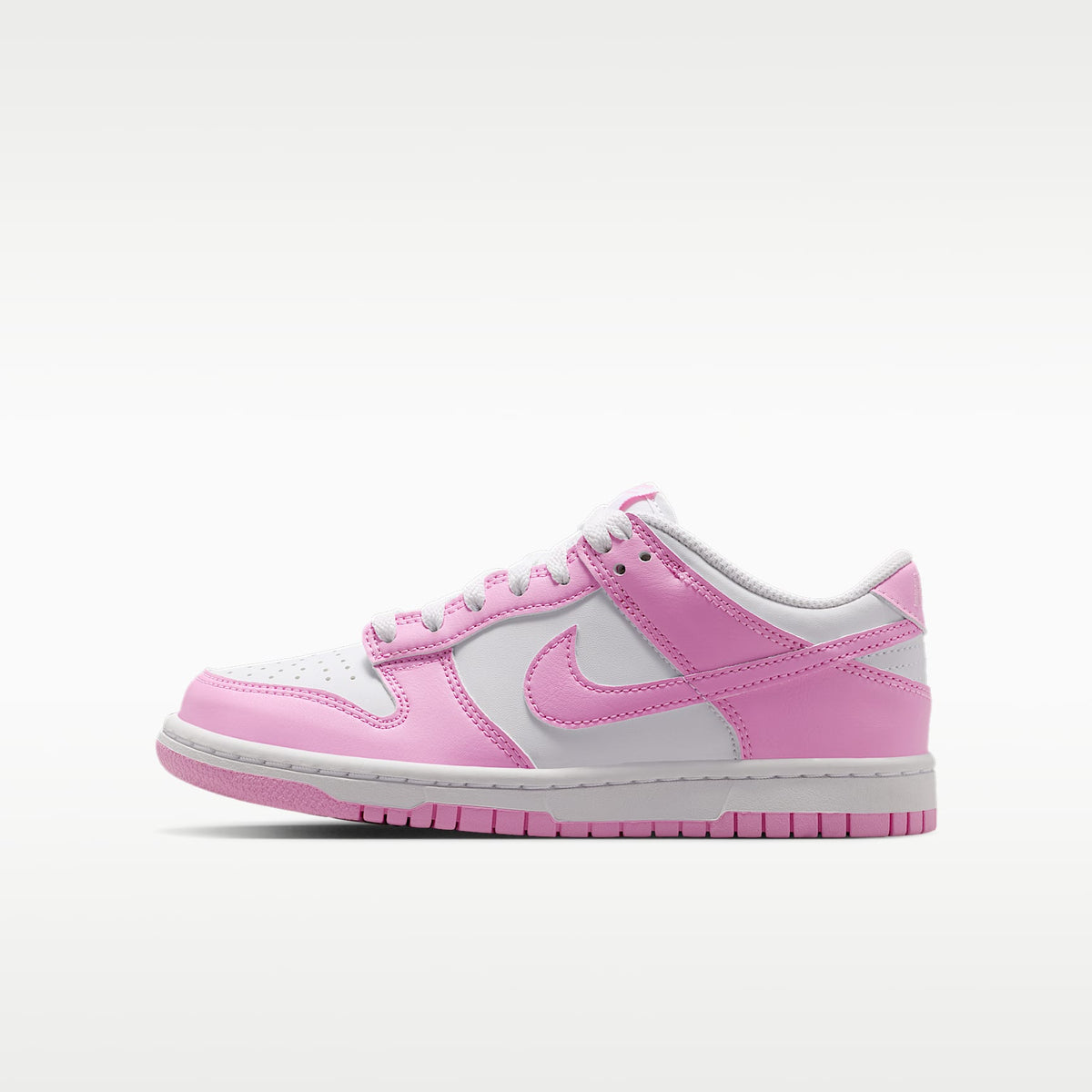 Nike Dunk Low – Blanco/Blanco/Blanco/Rosa amanecer – vista 1