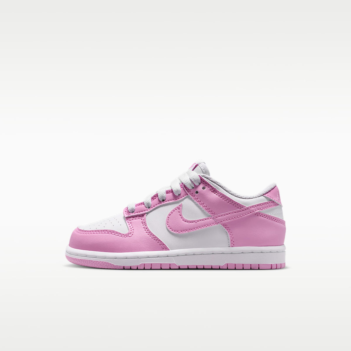 Nike Dunk Low – Blanco/Blanco/Blanco/Rosa amanecer – vista 1