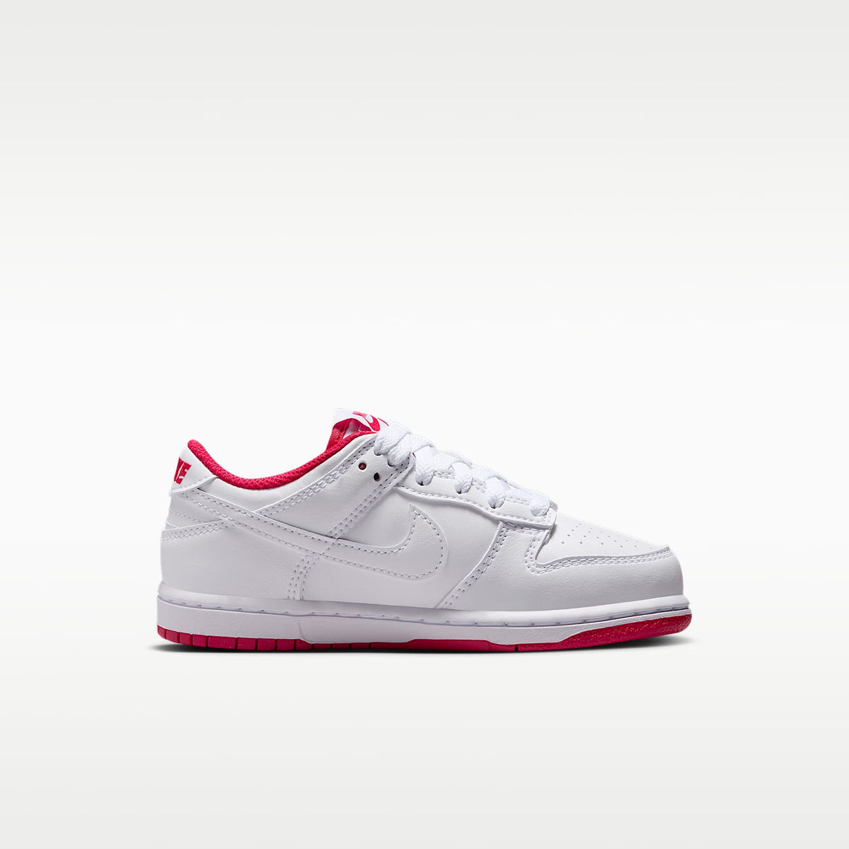 Nike Dunk Low – Blanco/Rojo universitario/Blanco – vista 3