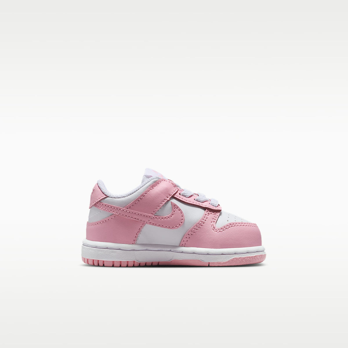 Nike Dunk Low – Blanco/Blanco/Blanco/Rosa suave medio – vista 3