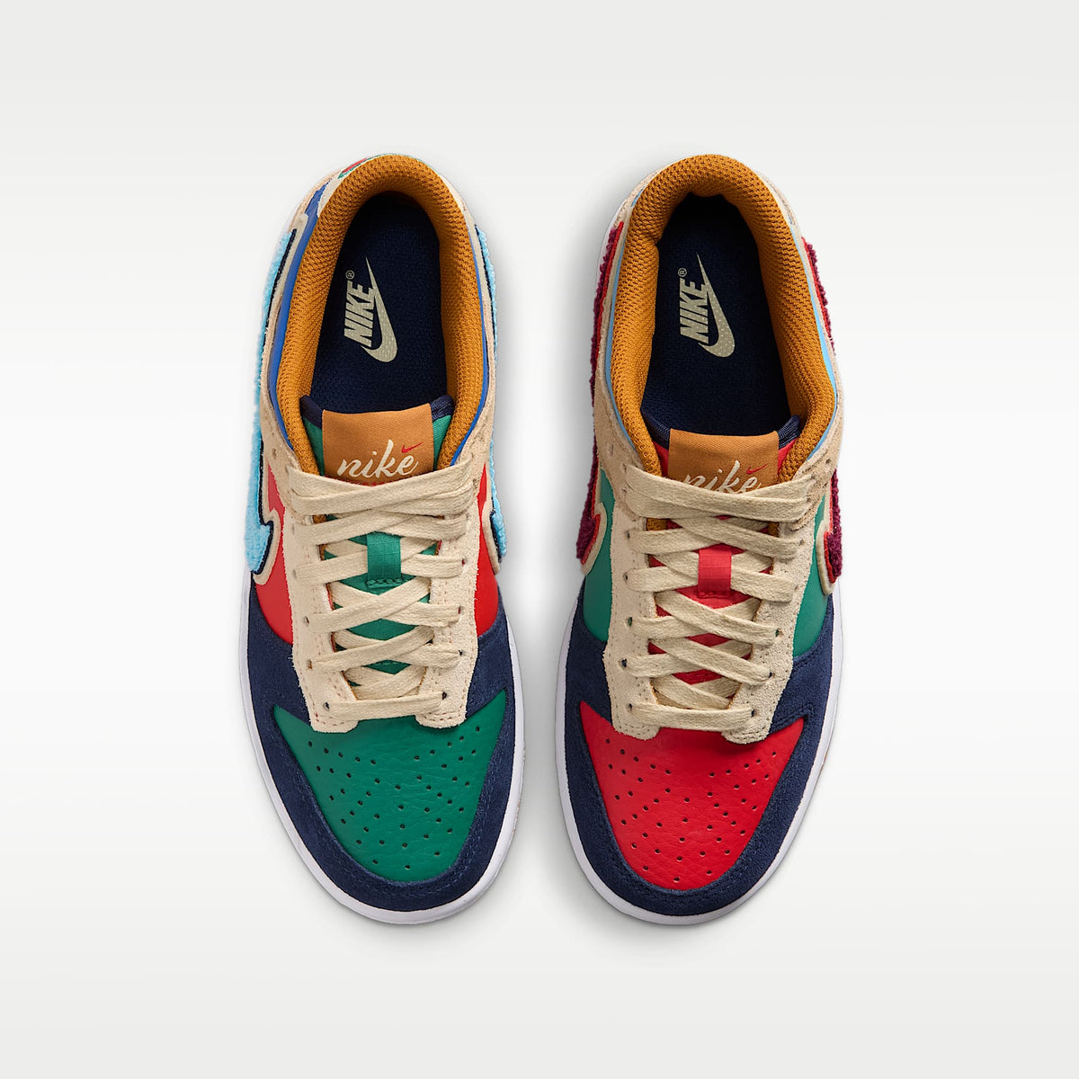 Nike Dunk Low – Azul marino medianoche/Verde ruido/Lino/Rojo velocidad – vista 4