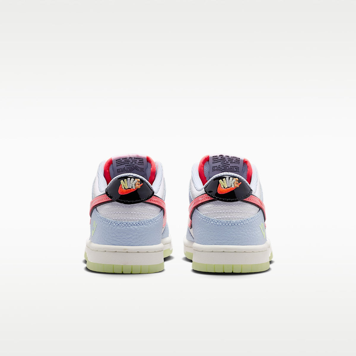 Nike Dunk Low – Blanco/Azul hidrógeno/Negro/Carmesí flash – vista 6