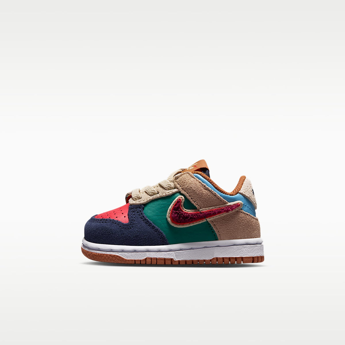 Nike Dunk Low – Azul marino medianoche/Verde ruido/Lino/Rojo velocidad – vista 1