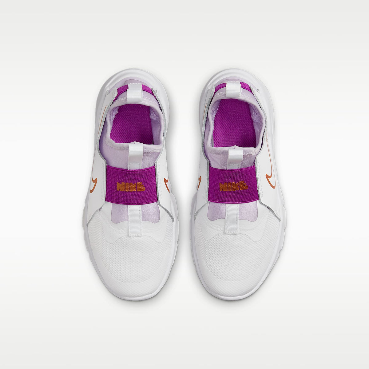 Nike Flex Runner 2 – Blanco/Escarcha violeta/Morado vivo/Cobre metálico – vista 4