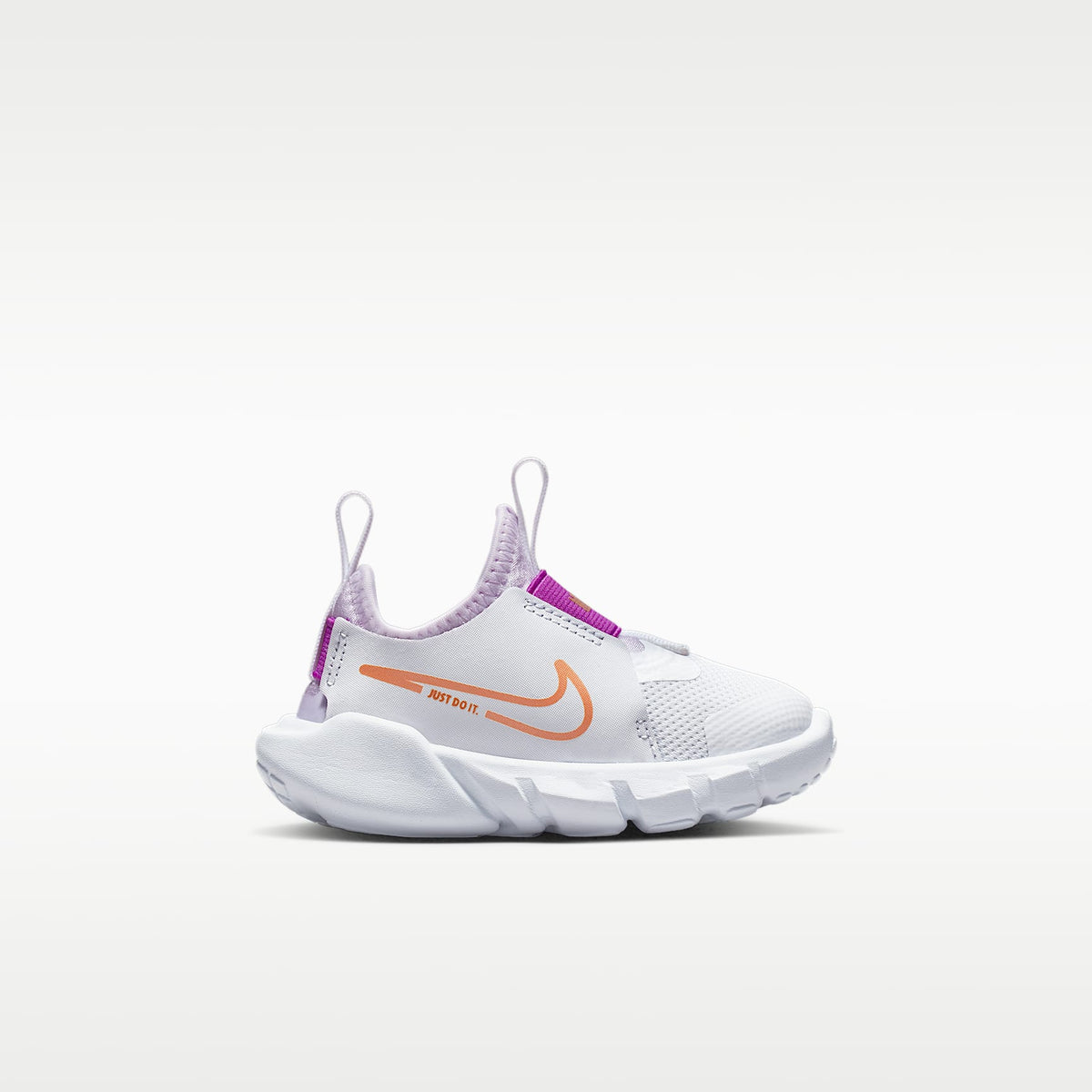Nike Flex Runner 2 – Blanco/Escarcha violeta/Morado vivo/Cobre metálico – vista 3