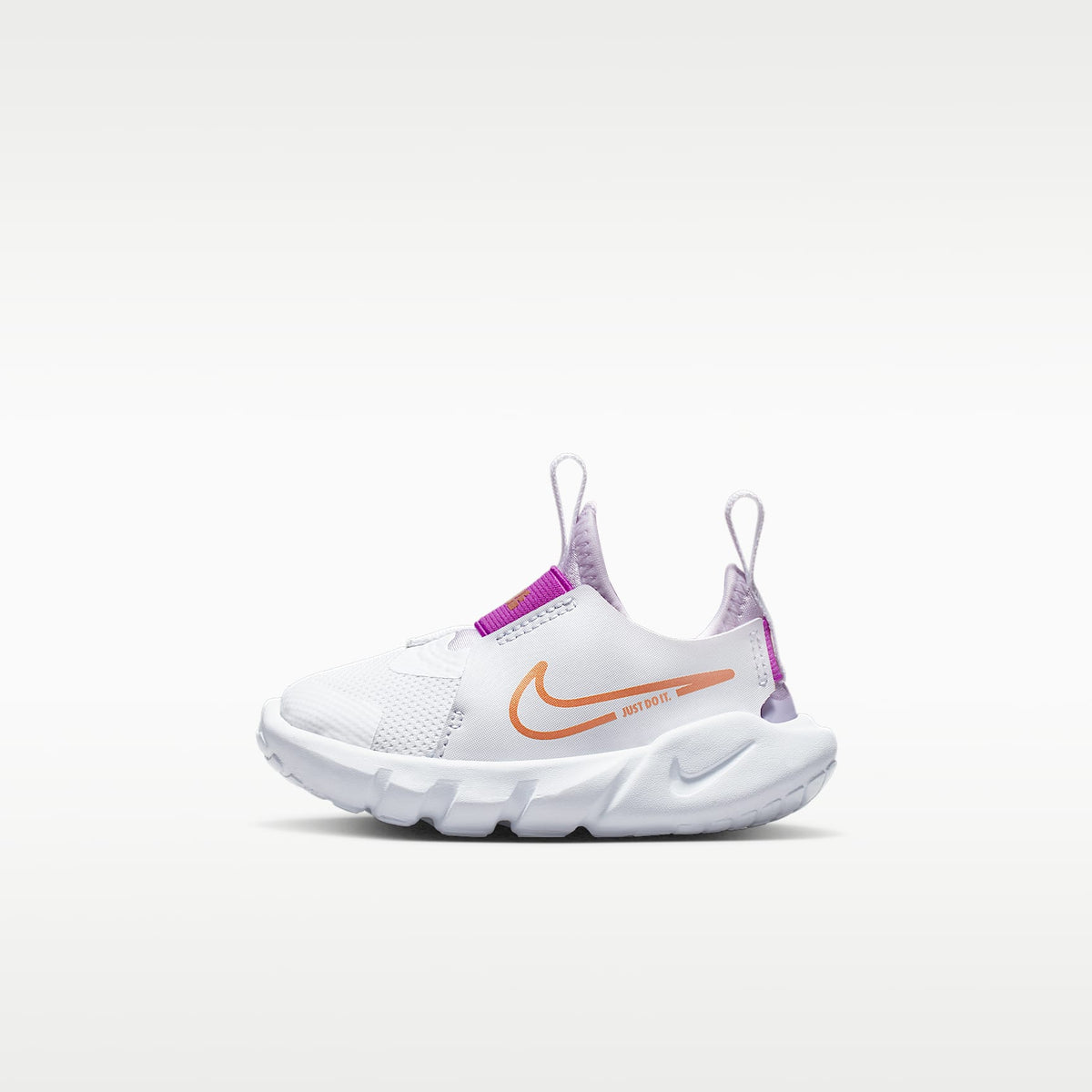 Nike Flex Runner 2 – Blanco/Escarcha violeta/Morado vivo/Cobre metálico – vista 1