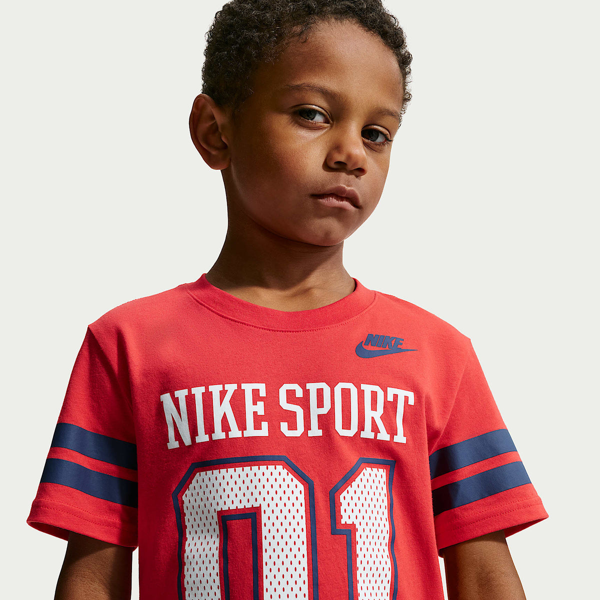 Playera Halftime para niños talla pequeña Nike – Rojo universitario – vista 3
