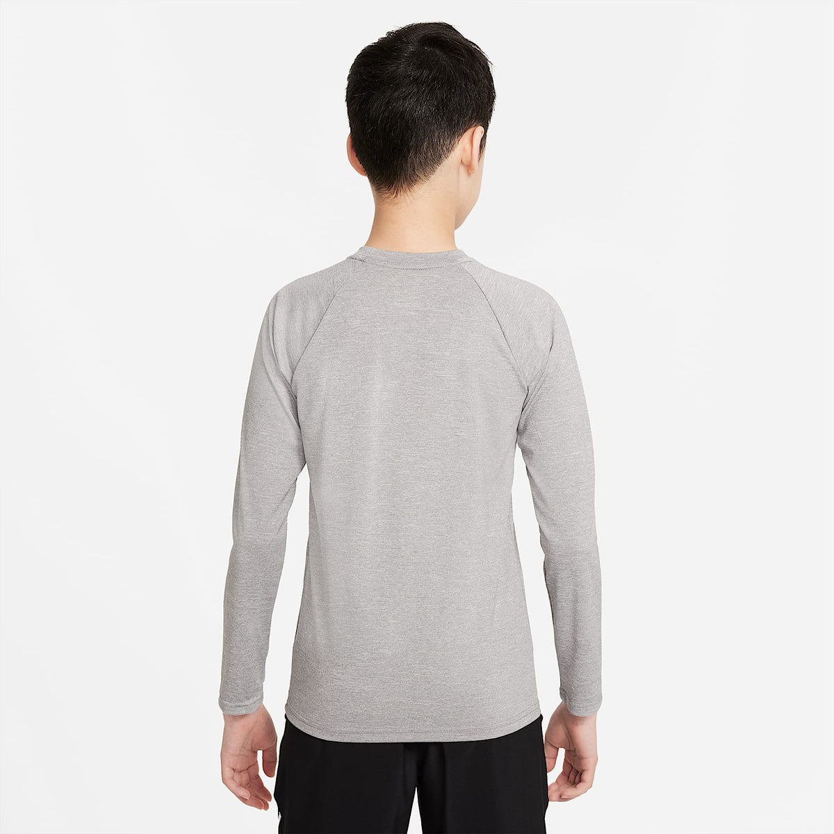 Playera de manga larga Dri-FIT UV para niño talla grande Nike Swim Hydroguard Essential – Gris partícula – vista 2
