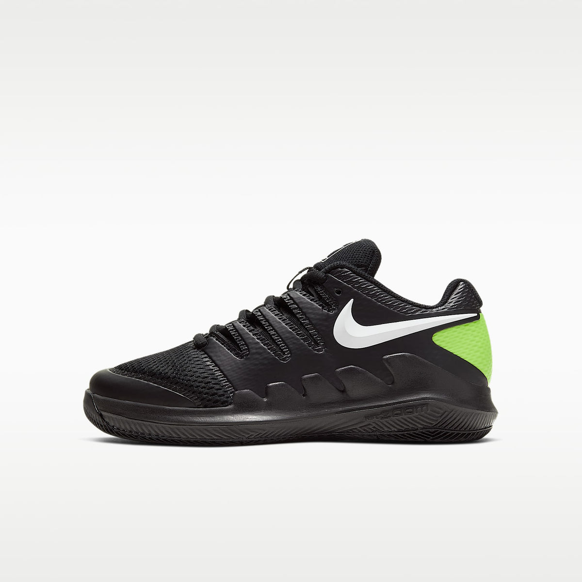NikeCourt Jr. Vapor X – Negro/Volt/Blanco – vista 1