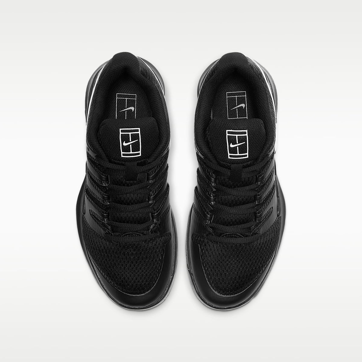 NikeCourt Jr. Vapor X – Negro/Volt/Blanco – vista 4