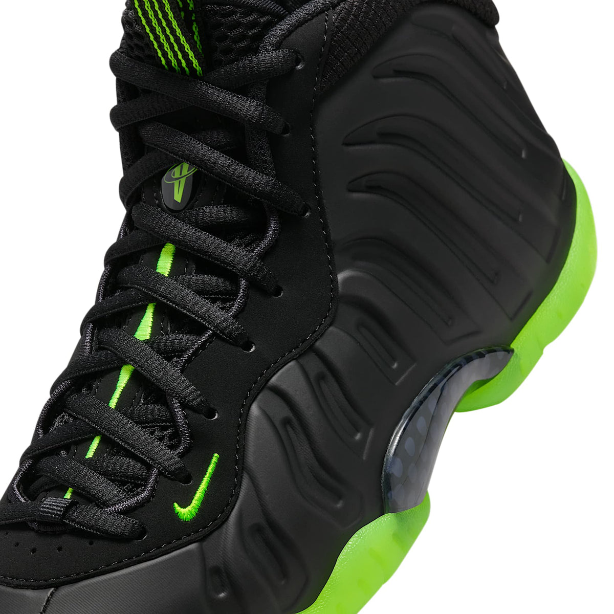 Nike Little Posite One – Negro/Volt – vista 7