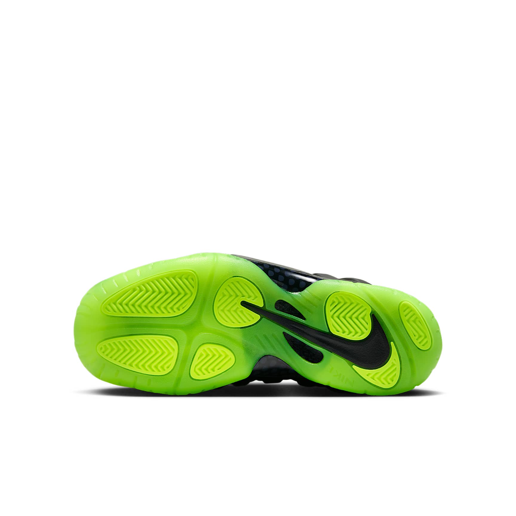 Nike Little Posite One – Negro/Volt – vista 2