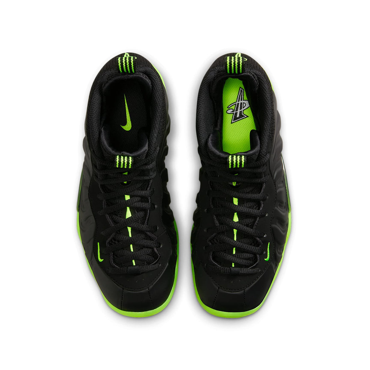 Nike Little Posite One – Negro/Volt – vista 4