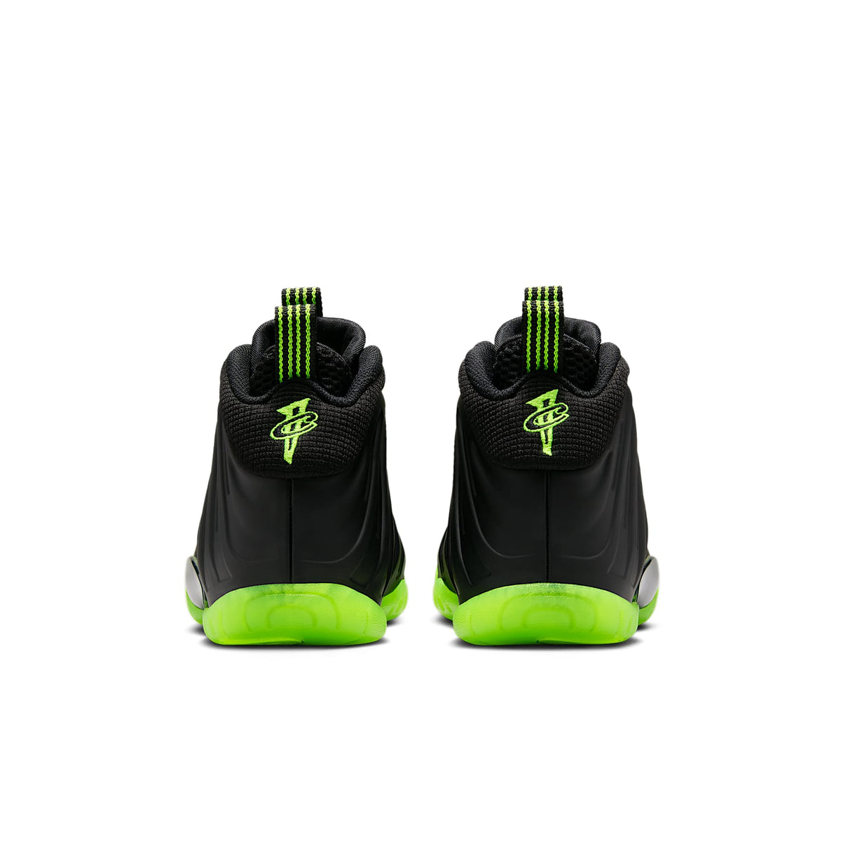 Nike Little Posite One – Negro/Volt – vista 6