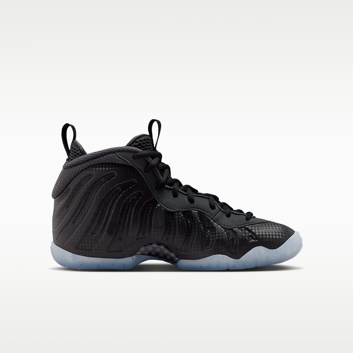 Nike Little Posite One – Negro/Negro/Gris humo oscuro/Negro – vista 3